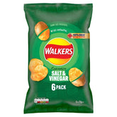Walkers - Salt & Vinegar Multipack Crisps - 6x25g